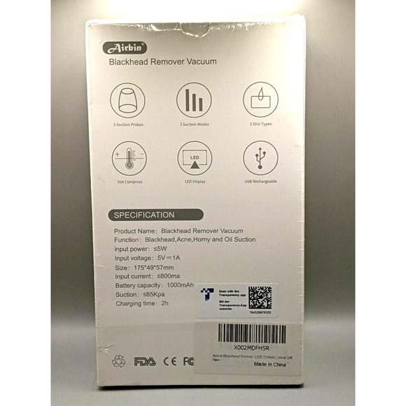 Blackhead Remover Vacuum -Electric Pore Cleanser Vacuum USB Rechargeable - Picture 2 of 2